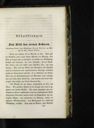 ¬Das¬ Bild des treuen Lehrers : (Conferenz-Arbeit)