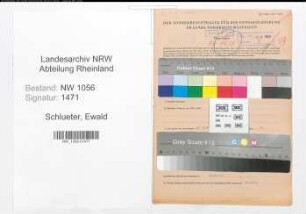 Entnazifizierung Ewald Schlueter , geb. 21.05.1910 (Angestellter)