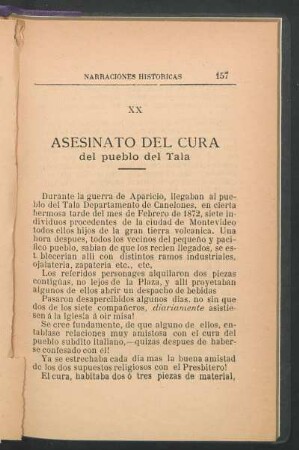 XX - Asesinato del cura del pueblo del tala