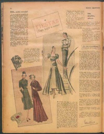 Fiestas [Dibujos] : ¿Trajes largos o cortos?
