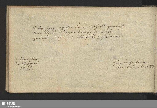 Bl. 85v-86r. Stammbucheintrag von Näke, Karl