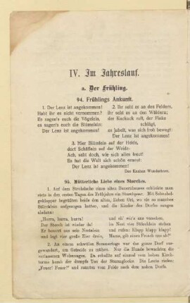 IV. Im Jahreslauf