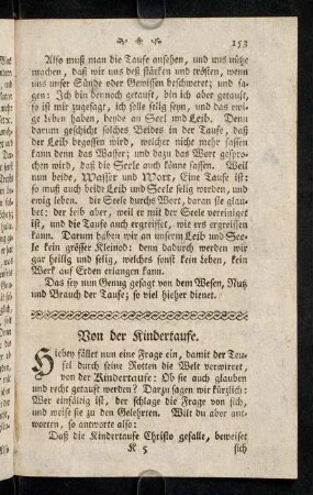 153-161, Von der Kindertaufe.