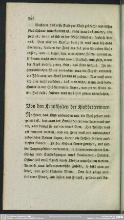 Von den Krankheiten der Kindbetterinnen