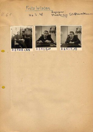 Portraitserie Fritz Wisten