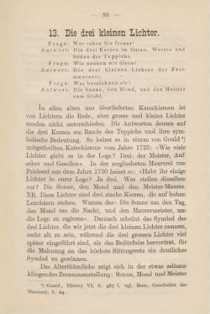13. Die drei kleinen Lichter.