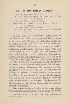 13. Die drei kleinen Lichter.
