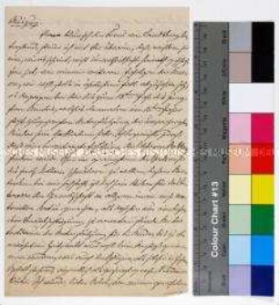 Schreiben betreffend die Zahlung einer Pension an Frau von Landsberg (Auszug)
