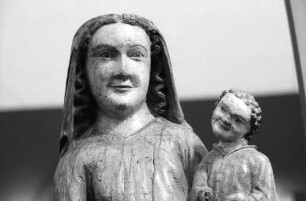 Basel (Schweiz): Madonna mit Kind, frühes 14. Jahrhundert, Ausschnitt