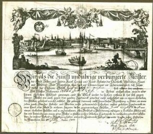 Geleitbrief des Knopfmachers Jacob Lanzloth, 1803 Wilking