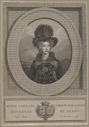 Bildnis der Marie Caroline Ferdinande Louise Duchesse de Berry