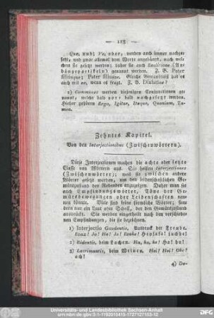 Zehntes Kapitel. Von den Interjectionibus (Zwischenwörtern).