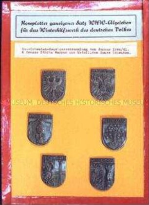 WHW-Abzeichen, Städtewappen, Straßensammlung des Gaus Schwaben vom Januar 1941