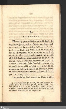 V. Laubstreu