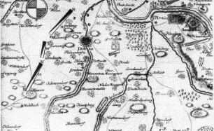 Dohna-Gamig. Plan der Belagerung und Einnahme der Vestung Sonnensteyn bey Pirna d. 5. Sept. 1758, aus: Neues Kriegstheater, Leipzig 1758 (Sign.: VIII 95)