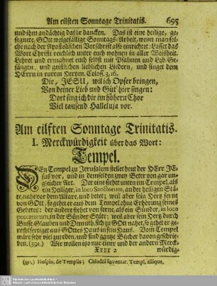 Am eilften Sonntage Trinitatis
