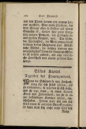 Eilftes Kapitel. Tugenden des Frauenzimmers.