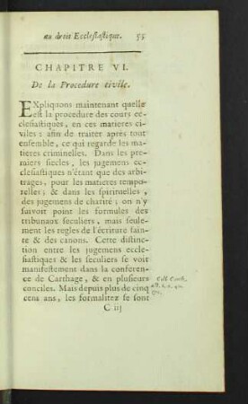 ChapitreVI. De la Procedure civile.