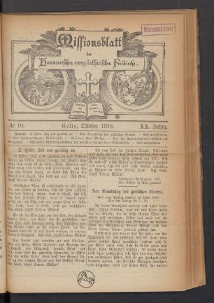 N° 10. Oktober 1918
