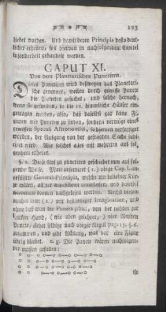 Caput XI. Von dem Planerischen Punctiren