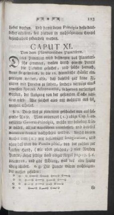 Caput XI. Von dem Planerischen Punctiren