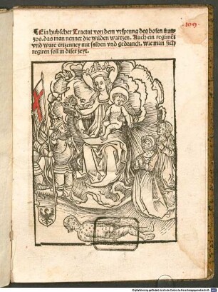Ain hubscher tractat von dem ursprung des bosen franzos, das man nennet die wilden wartzen : Auch ein regime[n]t und ware ertzenney mit salben und gedranck, wie man sich regiren soll in diser zeyt