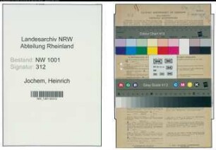 Entnazifizierung Heinrich Jochem, geb. 21.02.1898 (Angest.)