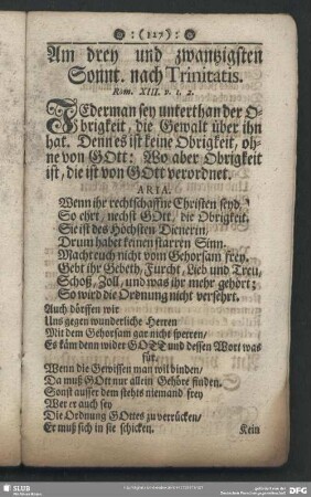 Am drey und zwantzigsten Sonnt. nach Trinitatis