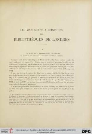 4: Les manuscrits a peintures des bibliothèques de Londres