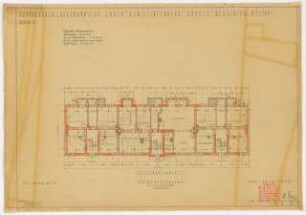 Wohnhausbebauung für Herrmann’sche Erben, Berlin-Lichtenberg: Block 4: Grundriss Kellergeschoss 1:100