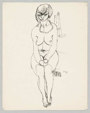 Akt [Sitzende Frau mit Halskette] / [Zwei Sitzende Frauen]