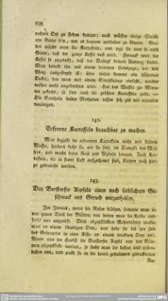 142. Erfrorne Kartoffeln brauchbar zu machen
