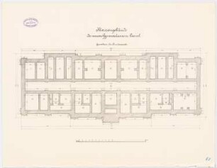 Gymnasium, Kassel Klassengebäude: Grundriss Fundamente 1:100