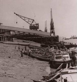 Myanmar (Burma), Rangoon, am Hafen, um 1962