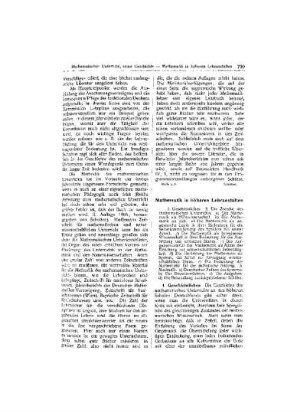 Mathematik in höheren Lehranstalten