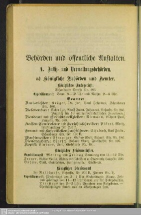 Behördenverzeichnis : Behörden und öffentliche Anstalten