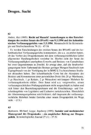 51-72, Drogen. Sucht