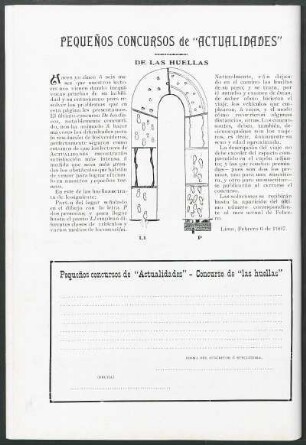 Pequeños concursos de "Actualidades" : De las huellas