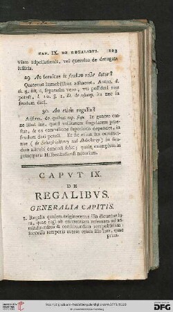 Caput IX: De regalibus
