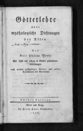 Götterlehre oder mythologische Dichtungen