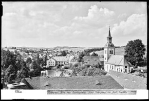 Dittersbach, Blick vom Erholungsheim Schloss Dittersbach der Stadt Dresden
