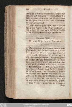 Zweyter Abschnitt. Grundsätze und Regeln.
