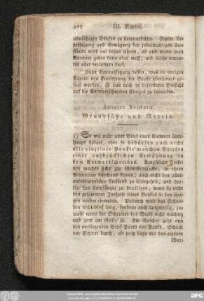 Zweyter Abschnitt. Grundsätze und Regeln.