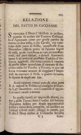 Relazione Del Fatto Di Caccianek.