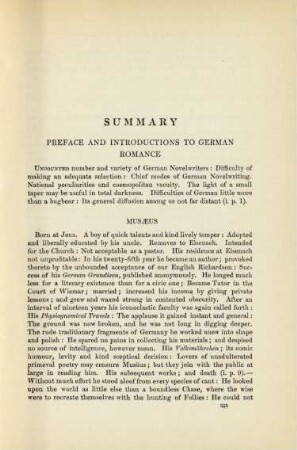 Summary: Preface and introductions to German romance
