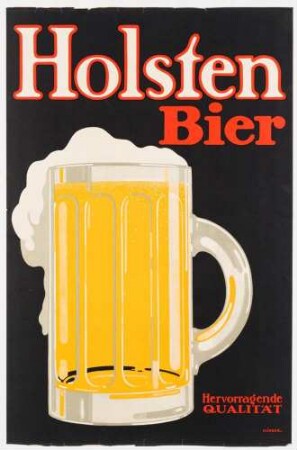 Plakat: Holsten-Bier der Holsten-Brauerei, Hamburg