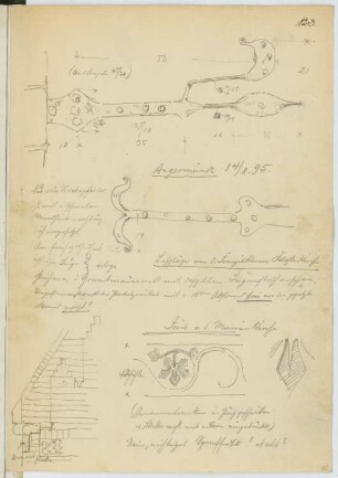 Marienkirche, Angermünde: Details (aus: Skizzen- und Fotoalbum 17)