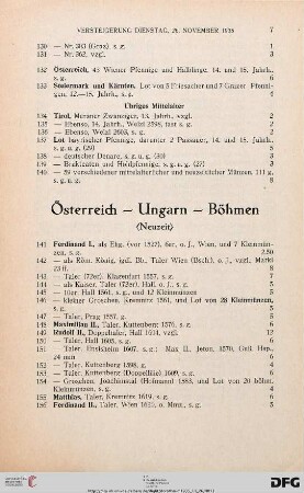 Österreich – Ungarn – Böhmen (Nr. 141-310)