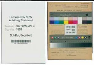 Entnazifizierung Engelbert Schiffer , geb. 28.07.1901 (Bergarbeiter)