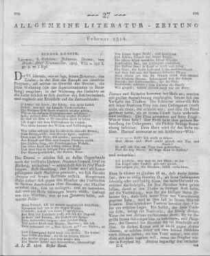 Krummacher, F. A.: Johannes. Drama. Leipzig: Göschen 1815